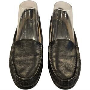 SAS Tripad Simplify Leather Moccasin Slip On Loafers 7.5 Medium Black